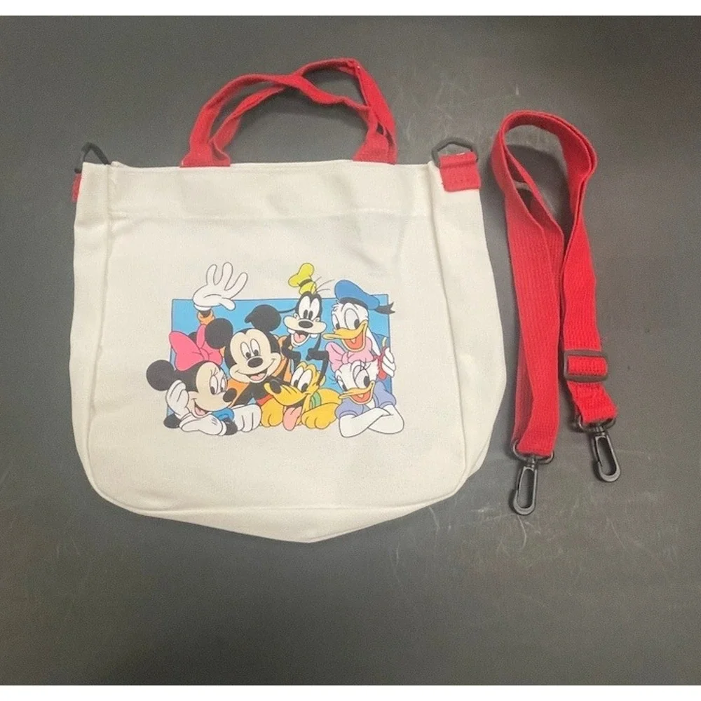 Disney Characters Girl's Tote Shoulder Bag NEW Red Straps